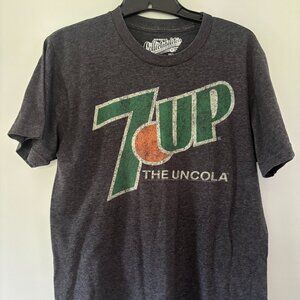 7Up Soda Gray Tshirt Women Small
